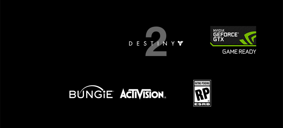 Nvidia and Destiny 2 logos.