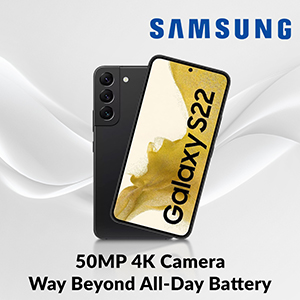 Samsung Galaxy S22 Refurbished (Excellent) 5G Smartphone, 6.1", 8+128GB, Phantom Black, AMOLED 120 hz, Snapdragon 2.4GHz, 3700mAh