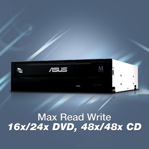 ASUS (DRW-24B3ST) Internal 24X DVD±R Writing speed, Black