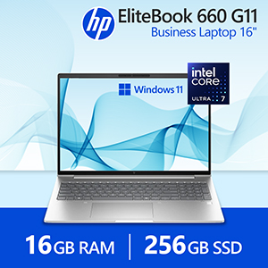 HP EliteBook 660 G11 Business Laptop 16" Intel Ultra 7-155U 16GB 512GB Windows 11 Pro, A6UC9UT#ABA