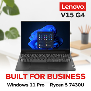 Lenovo V15 G4 Business Laptop 15.6" AMD Ryzen 5 7430U 16GB 512GB Windows 11 Pro, 83CR0021CC