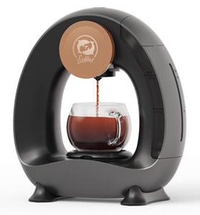 iCafilas Mini Q Coffee Maker, Min 120 ml/Max 240 ml, Semi - automatic, Fast and fresh brewed in 20 seconds/Coffee Ground, Black.K Cup adapter & Ground coffee adapter